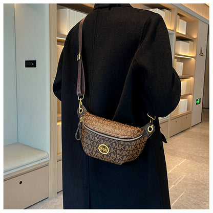 Brand Handbags for Women 2026 New Style Monogram Fashion Texture Retro Print Women's Chest Bag Versatile Shoulder Crossbody Bag
