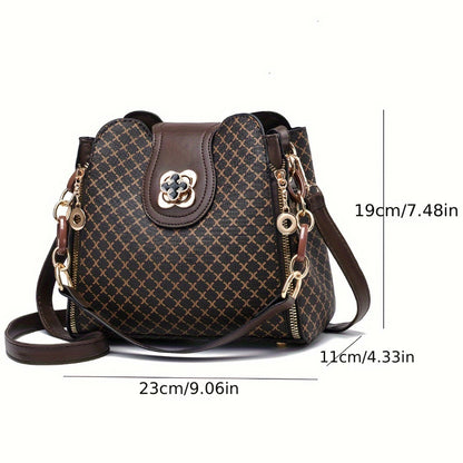 Korean Style Bucket Bag – PU Leather Crossbody