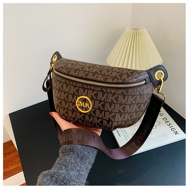 Brand Handbags for Women 2026 New Style Monogram Fashion Texture Retro Print Women's Chest Bag Versatile Shoulder Crossbody Bag