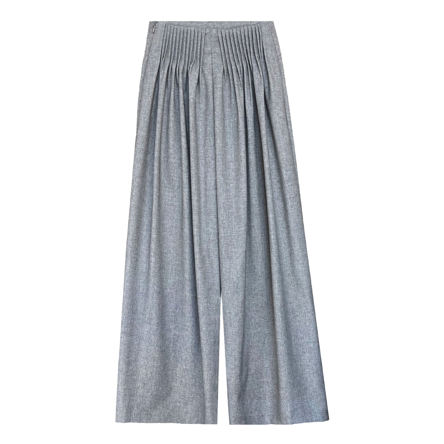 Luxi Gao Ding worsted ~ design pleated suit pants trousers women's old money style high waist mopping wide leg pants 1919