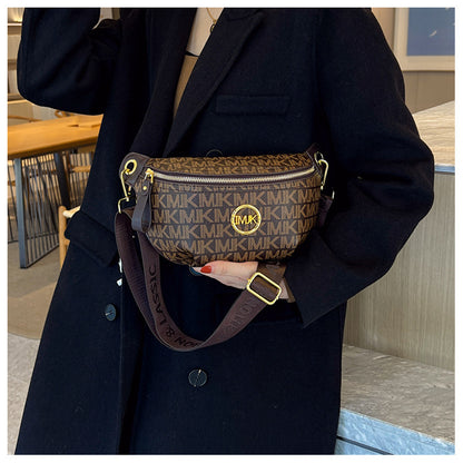 Brand Handbags for Women 2026 New Style Monogram Fashion Texture Retro Print Women's Chest Bag Versatile Shoulder Crossbody Bag