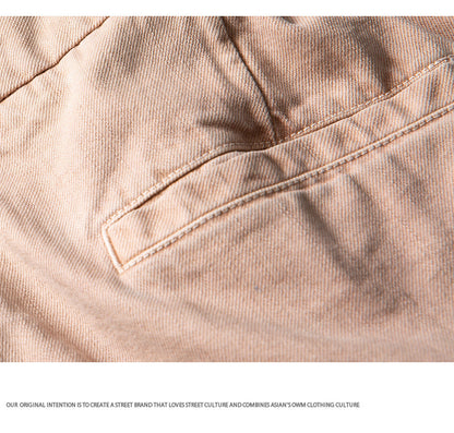 Black Fleet American-Style Shorts Men's Summer Workwear Six-Point Pants Multi-Pocket Loose Casual Couple Style Retro Heavyweight