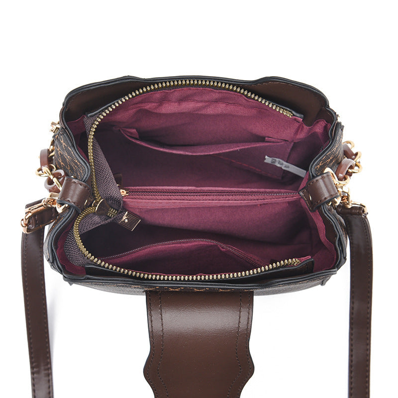 Korean Style Bucket Bag – PU Leather Crossbody