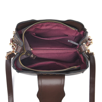 Korean Style Bucket Bag – PU Leather Crossbody