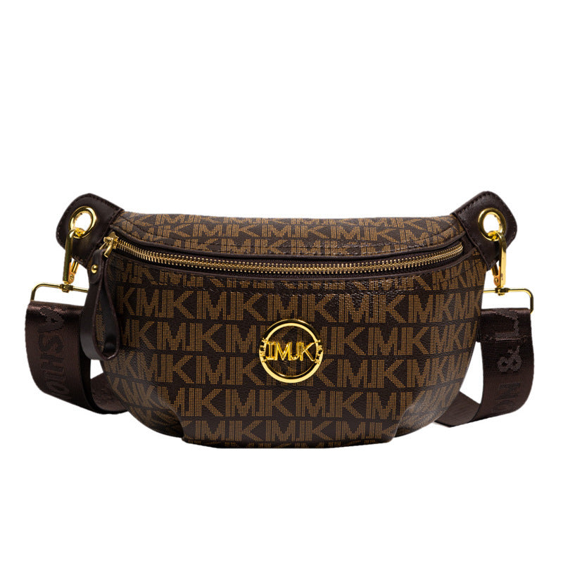 Brand Handbags for Women 2026 New Style Monogram Fashion Texture Retro Print Women's Chest Bag Versatile Shoulder Crossbody Bag