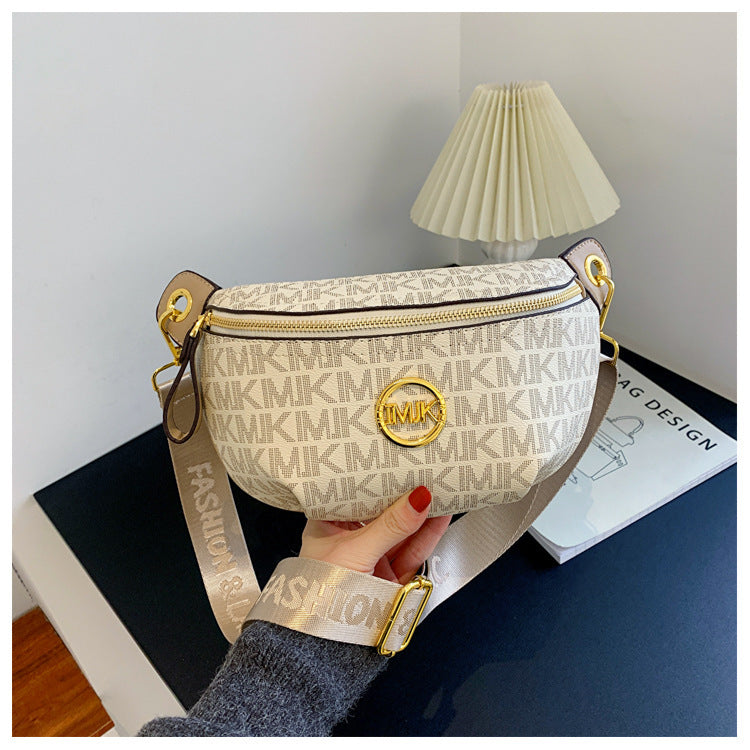 Brand Handbags for Women 2026 New Style Monogram Fashion Texture Retro Print Women's Chest Bag Versatile Shoulder Crossbody Bag