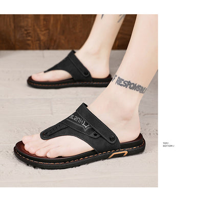 Sandals for Men, Summer Outdoor Wear, Flip-Flops, Dual-Purpose, Driver's Water-Resistant Beach Sandals