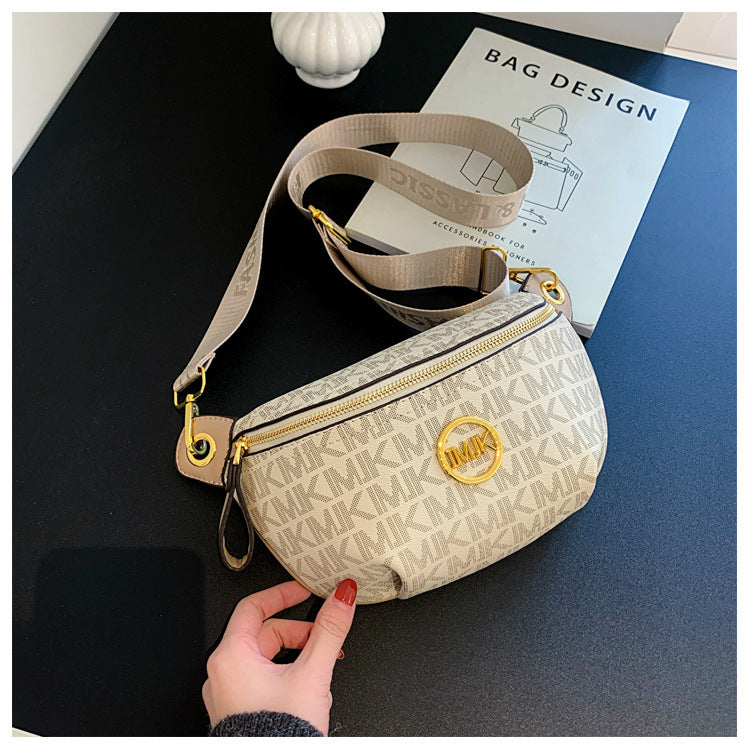 Brand Handbags for Women 2026 New Style Monogram Fashion Texture Retro Print Women's Chest Bag Versatile Shoulder Crossbody Bag