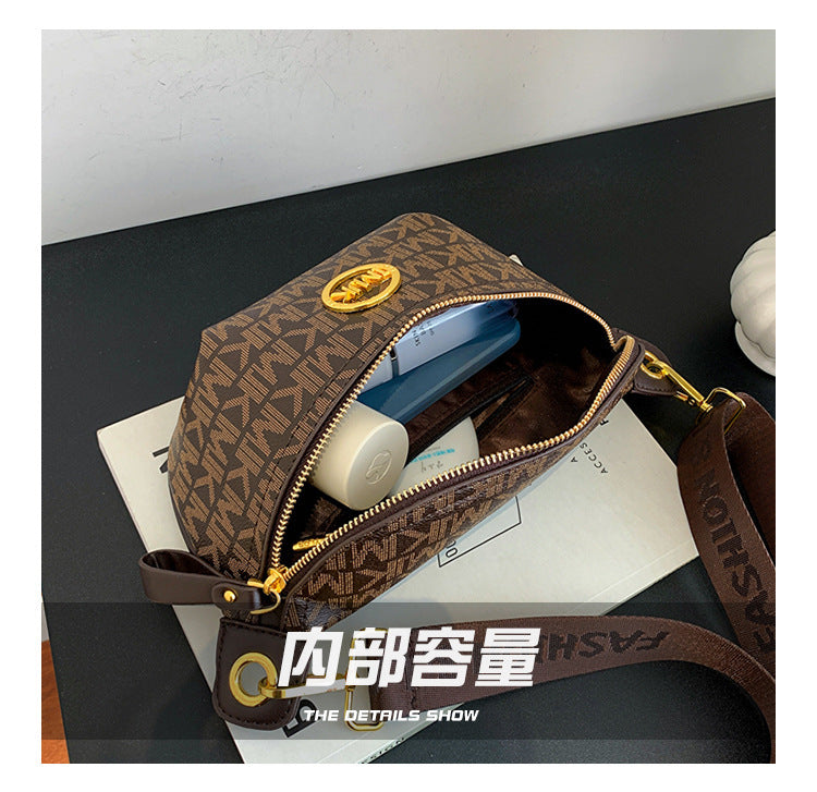 Brand Handbags for Women 2026 New Style Monogram Fashion Texture Retro Print Women's Chest Bag Versatile Shoulder Crossbody Bag