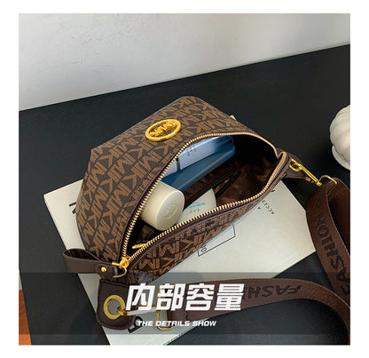 Brand Handbags for Women 2026 New Style Monogram Fashion Texture Retro Print Women's Chest Bag Versatile Shoulder Crossbody Bag