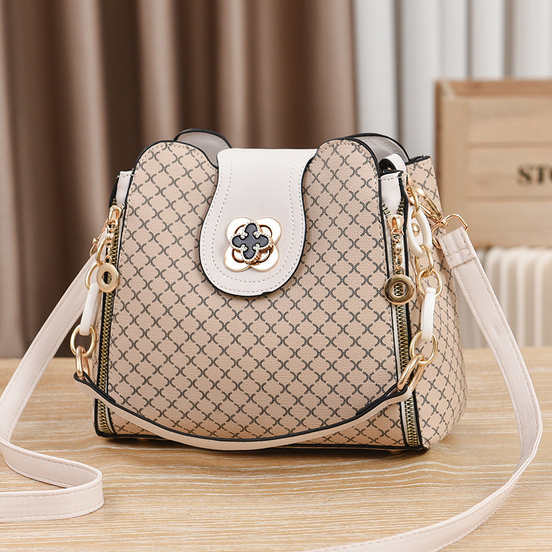 Korean Style Bucket Bag – PU Leather Crossbody