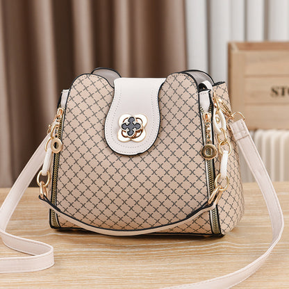 Korean Style Bucket Bag – PU Leather Crossbody