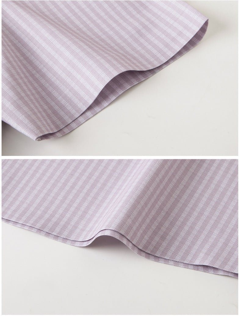 Summer High-end Jacquard Ice-feeling Non-ironing Mulberry Silk Short-sleeved Shirt Light Luxury High-end Business Shirt