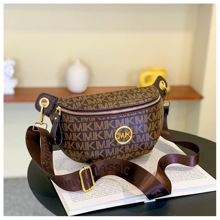 Brand Handbags for Women 2026 New Style Monogram Fashion Texture Retro Print Women's Chest Bag Versatile Shoulder Crossbody Bag