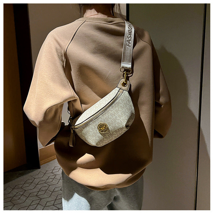 Brand Handbags for Women 2026 New Style Monogram Fashion Texture Retro Print Women's Chest Bag Versatile Shoulder Crossbody Bag