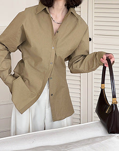 Juzhi Spring New Korean Style Washing Tooling Straight Tube Commuter High Waist Slimming Wide Leg Pants 8058