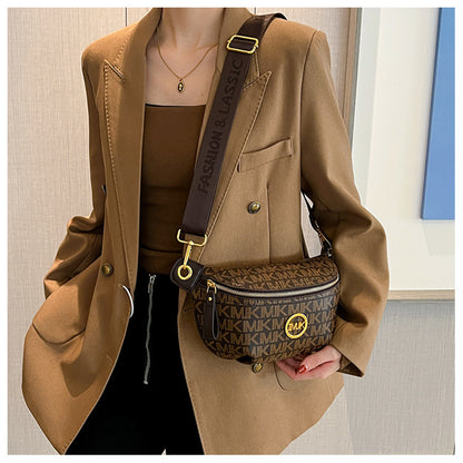 Brand Handbags for Women 2026 New Style Monogram Fashion Texture Retro Print Women's Chest Bag Versatile Shoulder Crossbody Bag