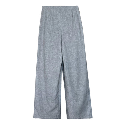 Luxi Gao Ding worsted ~ design pleated suit pants trousers women's old money style high waist mopping wide leg pants 1919