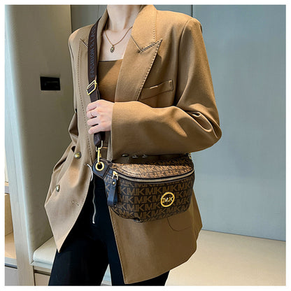 Brand Handbags for Women 2026 New Style Monogram Fashion Texture Retro Print Women's Chest Bag Versatile Shoulder Crossbody Bag