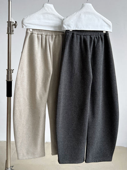 Luxi pants giant good ~ Korean thick woolen sickle pants women fall/winter new slim cashmere pants 1829