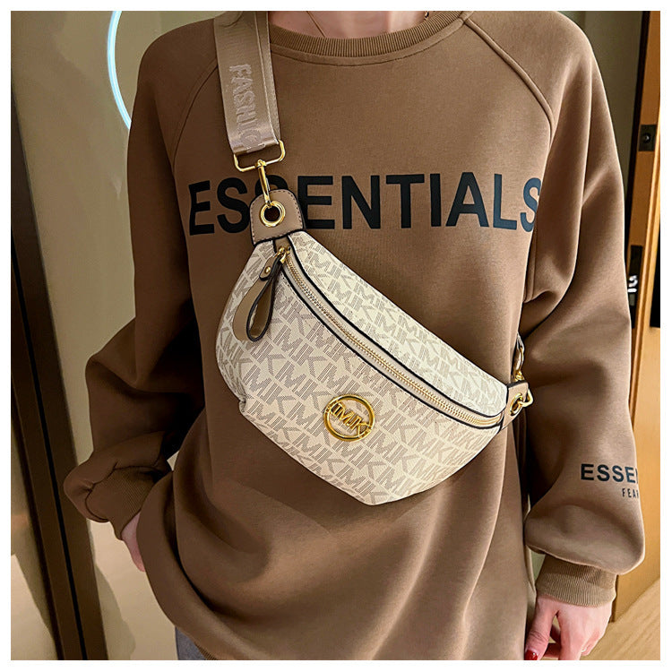 Brand Handbags for Women 2026 New Style Monogram Fashion Texture Retro Print Women's Chest Bag Versatile Shoulder Crossbody Bag