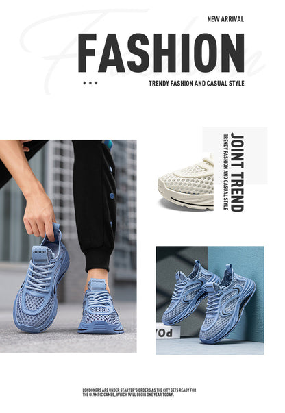 Casual Sports Shoes for Men 2025 New Summer Cut Out Mesh Shoes for Men 45 Large Size Heightening Large Mesh Men's Shoes