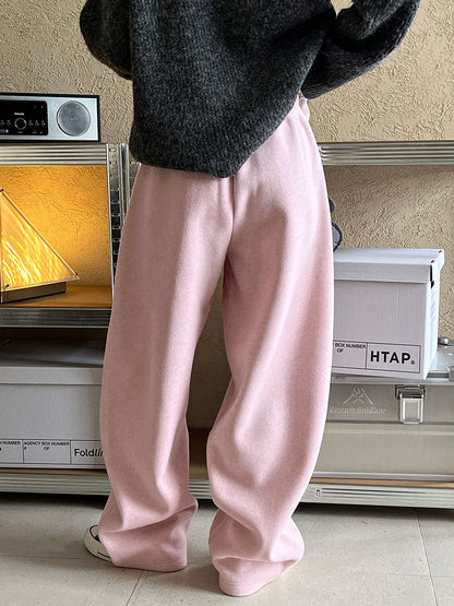 Luxi pants giant good ~ Korean thick woolen sickle pants women fall/winter new slim cashmere pants 1829