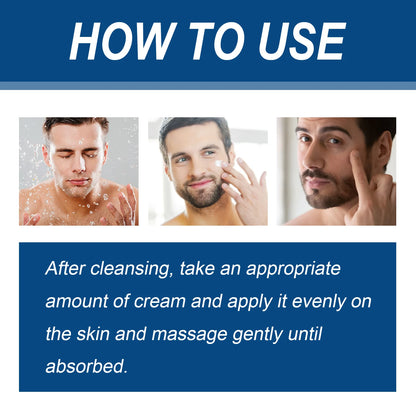 50ml 6-in-1 Men Facial Moisturizer Cream Hydrating Revitalizing Skin Care Particle Face Cream With Collagen Anti Aging & Wrinkle