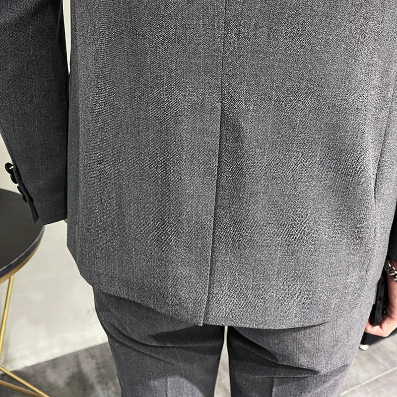 Men's High-Quality Two-Piece Wedding Suit Business Casual Banquet Costume Luxury Ensemble with Trousers