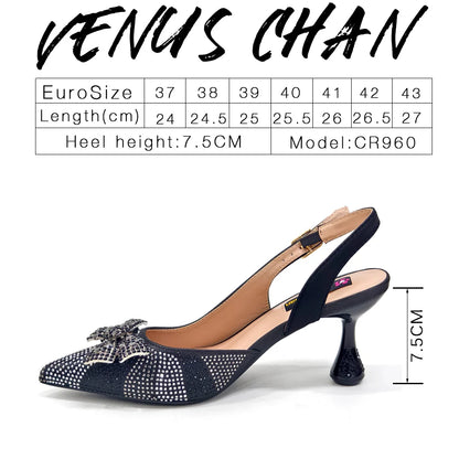 Venus Chan Festive Elegance: Dazzling Heels and Chic Clutch Perfect Combination Of Shoes And Bags for Party Occasions