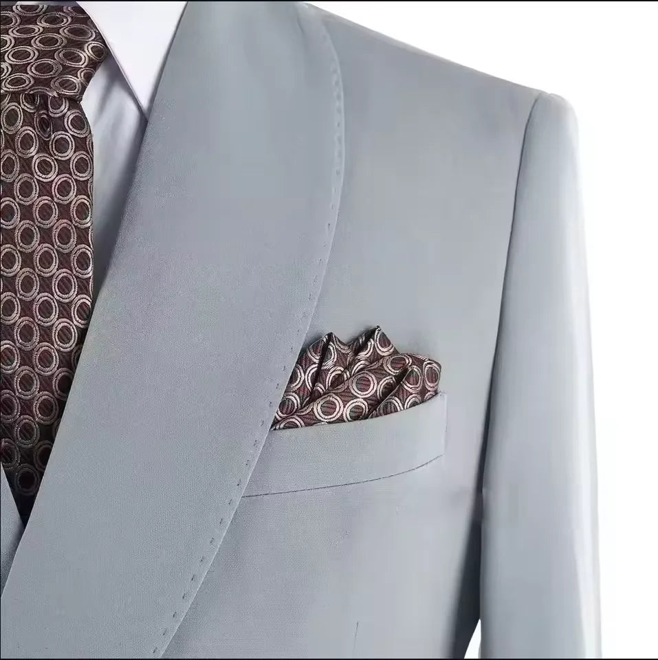 Elegant Men's Suits New High Quality Metal Side Release Buckle 2 Pieces Set Wedding Party Dinner(Blazer+ Trousers)Hot Sale 2025