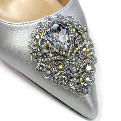 Venus Chan Italian Shoes and Bags Matching Set 2024 Nigeria Elegance Party Rhinestone Pointed Toe Women's Shoes High Heel