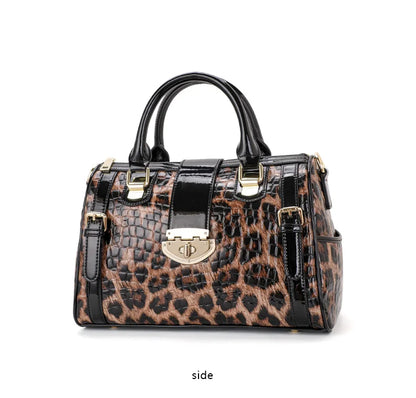 Leopard Print Women's Handbag New 2026 Fashionable and Elegant Ladies Bag Cow Leather Shoulder Bag Large Capacity Genuine