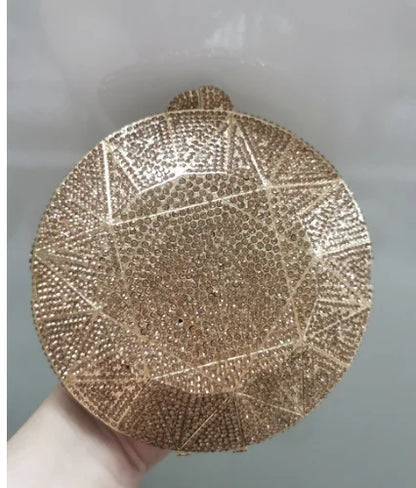 XIYUAN Newest Diamond ring shape bag Luxury Diamonds Clutch Bags Women Prom Evening Bags Designer Handbags clutch purse wallet