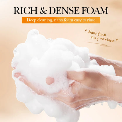 100g Honey Milk Moisturizing Cleansing Soap, Containing Extracts of Honey, Centella Asiatica, Aloe Vera Leaves, and Milk, Is a Multi-Purpose Soap Suitable for the Entire Body. Rich in Foam, It's Easy to Rinse Off, Effectively