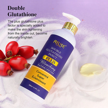 AILKE Double Glutathione Whitening Set For All Skin Types, Reduce Dark Spots, Melanin, Freckles, Chloasma, Even Skin Tone