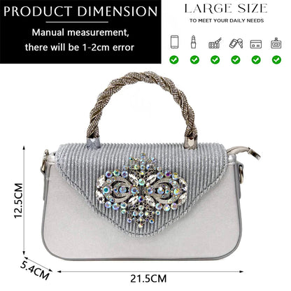 Venus Chan Italian Shoes and Bags Matching Set 2024 Nigeria Elegance Party Rhinestone Pointed Toe Women's Shoes High Heel