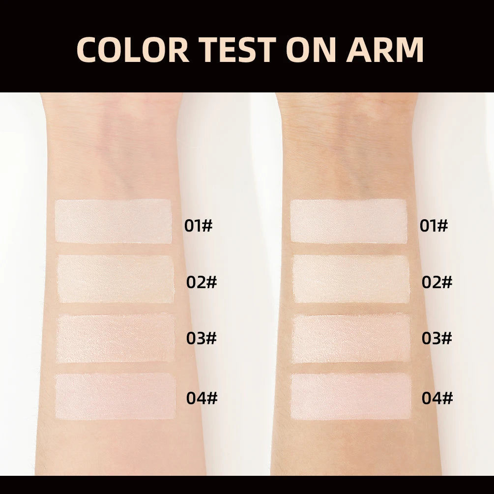 QIBEST 4 Colors Loose Powder Waterproof Oil-Control Matte Finish Compact Setting Powder Long-Lasting Invisible Pores Face Makeup