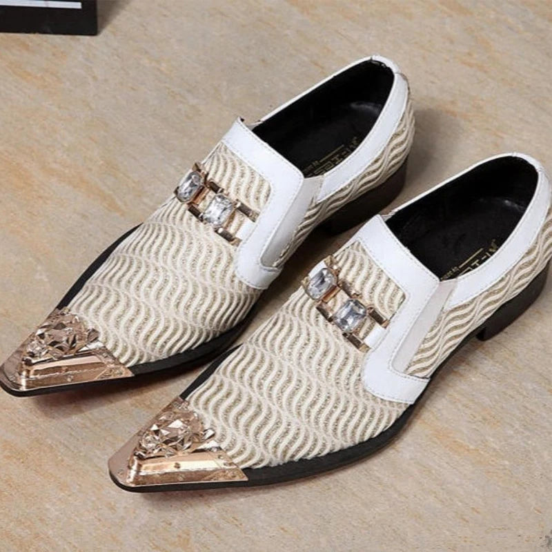 steel toe high heels Snake pattern red black wedding oxford for men rivets formal shoes men genuine leather party shoes men