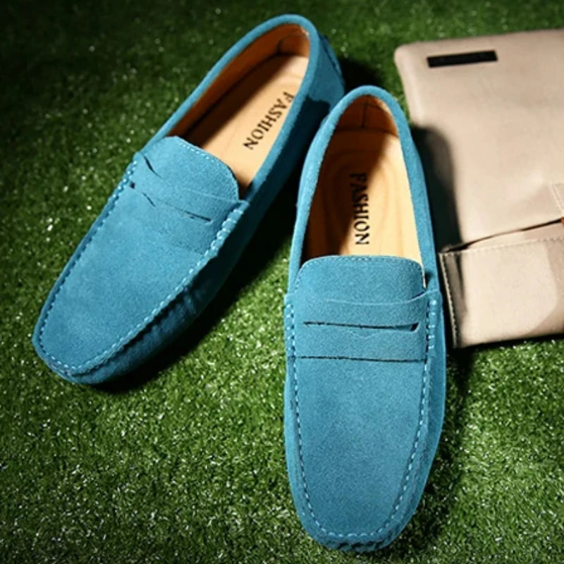 Handmade Men Casual Shoes Soft Loafers Lightweight Driving Shoes Fashion Slip on Flats High Quality Moccasins Non Slip Men Shoes