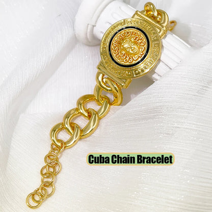 Hip Hop Jewelry Set Fashion Lion Heads Necklaces Cuban Link Bracelet Earring Ring For Women Cocktail Party Jewelry Gifts 2026