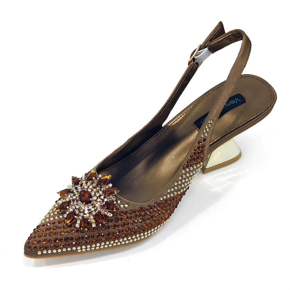 Italian Design Evening Shoes And Bag Paired With Handmade Petal Clutches Pointed Toe High-Heel Shoes For Women Party Shoes