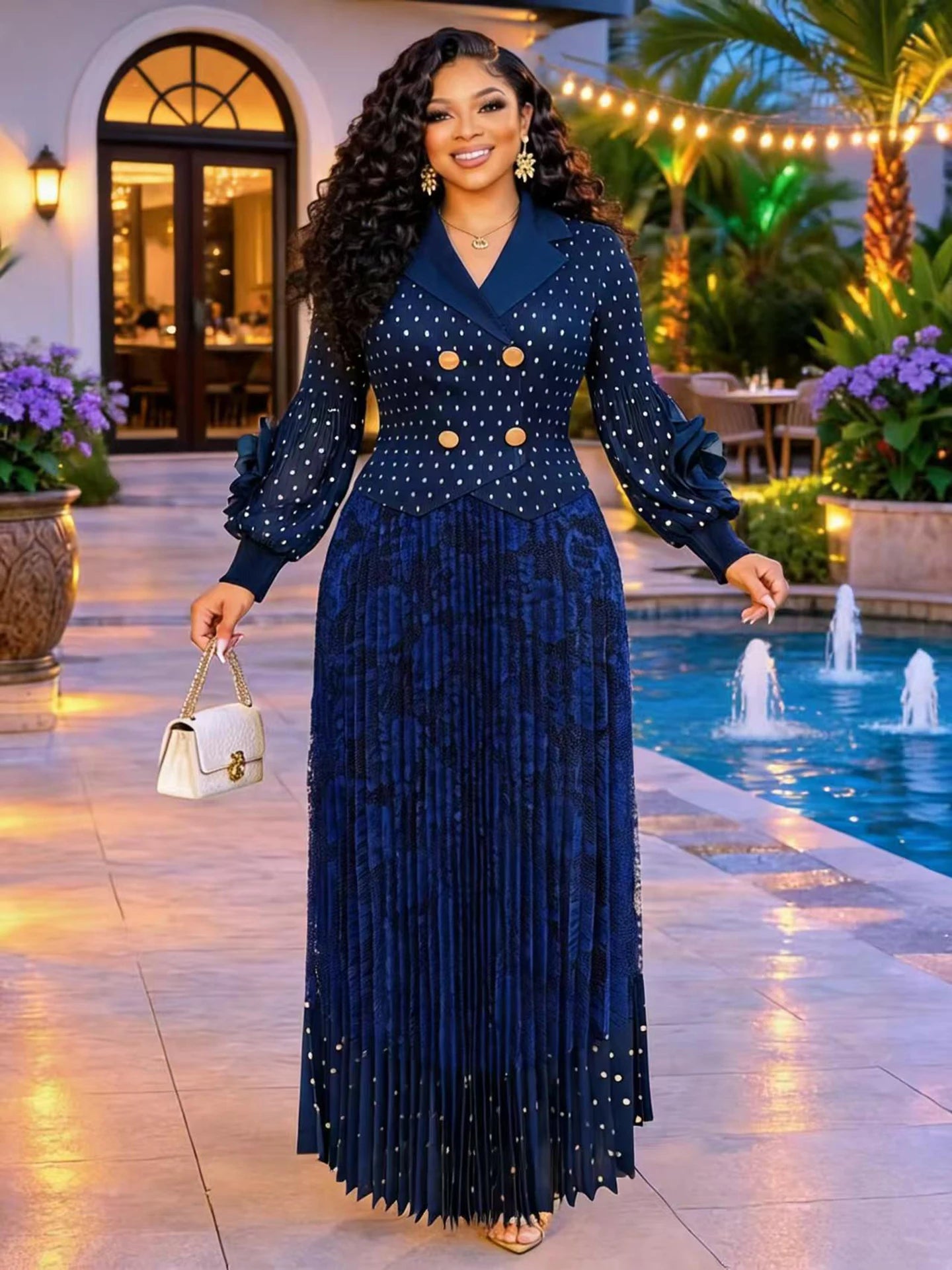 african dresses for woman wedding party evening dress miyake-pleated lace african outfits for ladies dashiki robe africaine