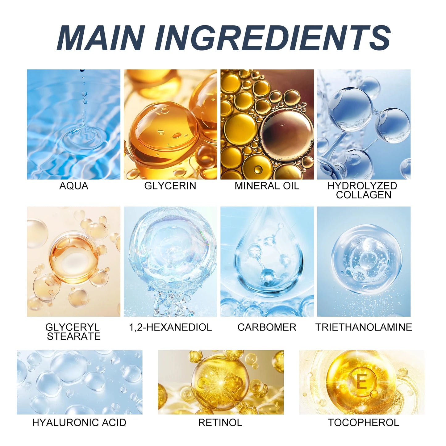50ml 6-in-1 Men Facial Moisturizer Cream Hydrating Revitalizing Skin Care Particle Face Cream With Collagen Anti Aging & Wrinkle