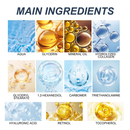 50ml 6-in-1 Men Facial Moisturizer Cream Hydrating Revitalizing Skin Care Particle Face Cream With Collagen Anti Aging & Wrinkle