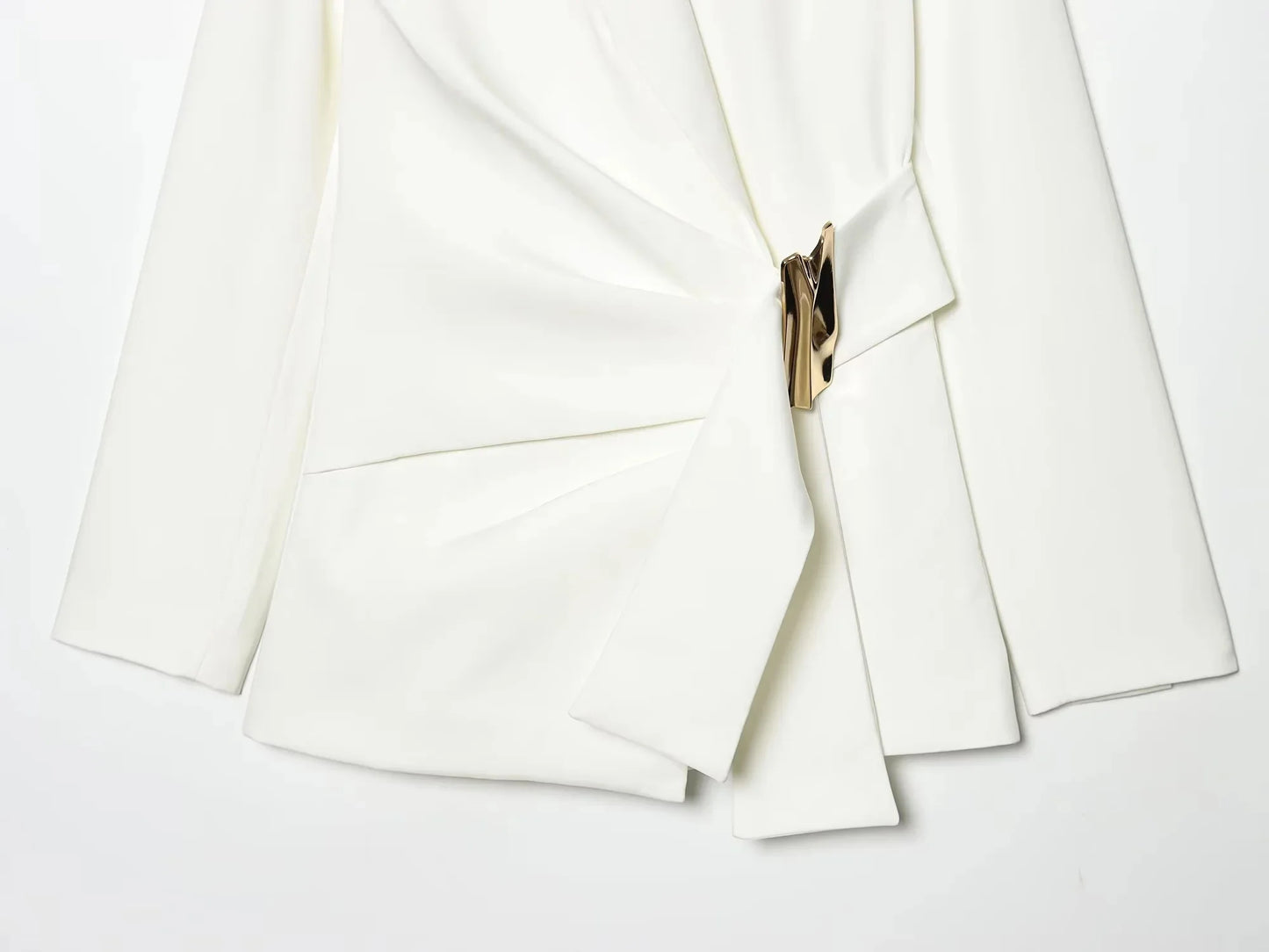 KONDALA Office Lady Chic White Women Blazer Suit Solid Long Sleeve Blazer Long Zipper Pants Fashion 2026 Spring Summer Suit