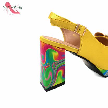 2024 INS Hot Sale New Arrivals Red Color Italian Design Shoes Matching Bag Set Super High Heels Pumps for Garden Party
