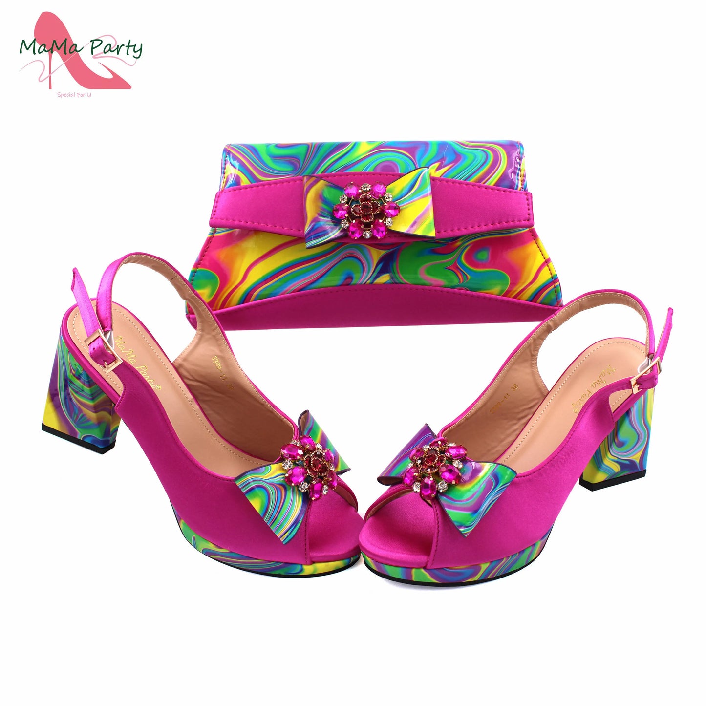 2024 INS Hot Sale New Arrivals Red Color Italian Design Shoes Matching Bag Set Super High Heels Pumps for Garden Party