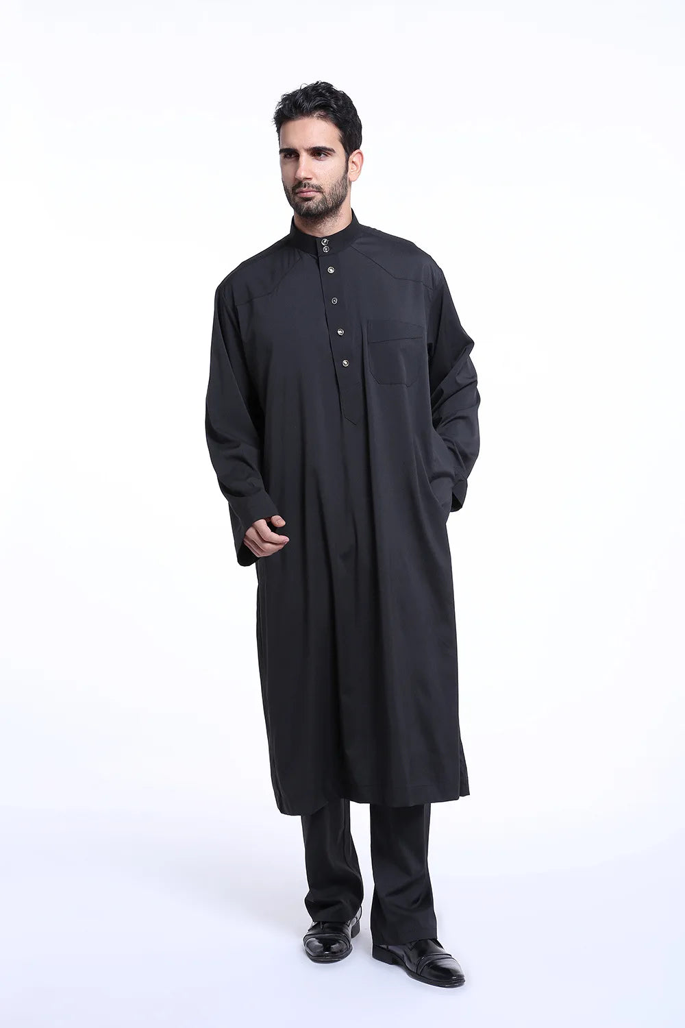 Men Jubba Thobe Muslim Two Pieces Set For Male Pakistan Dubai Saudi Abaya Prayer Islamic Clothing Worship Suit Arabic Ramadan