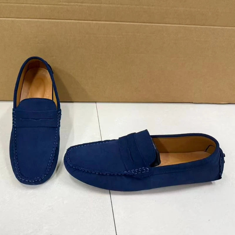 Handmade Men Casual Shoes Soft Loafers Lightweight Driving Shoes Fashion Slip on Flats High Quality Moccasins Non Slip Men Shoes